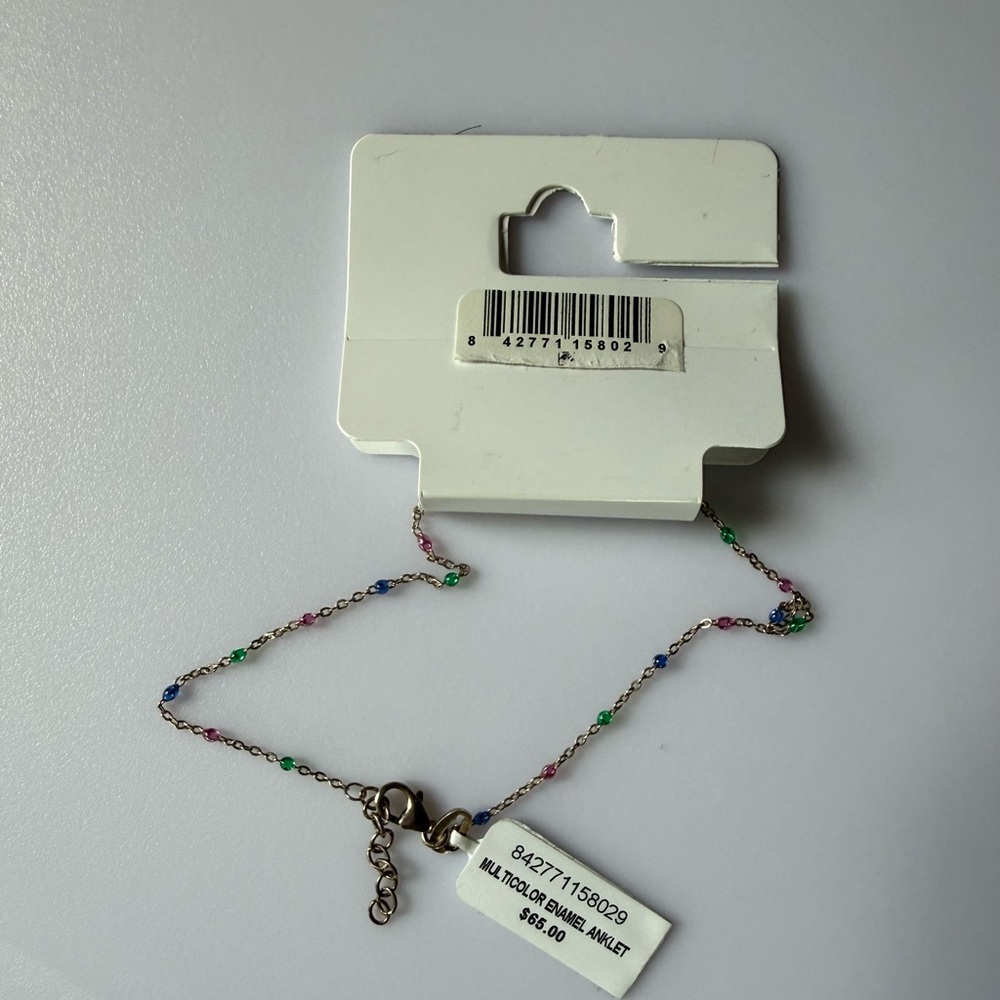 Giani Bernini Sterling Silver Rainbow Anklet - Picture 3 of 6